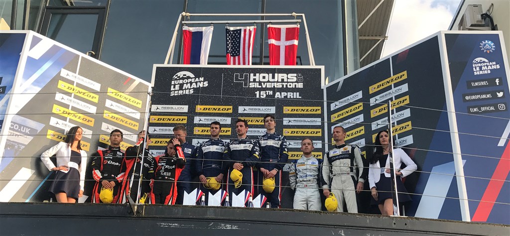 Dannebrog på podiet, LMP2-debutanter overraskede stort i ELMS.
(Foto: Peter Utoft)